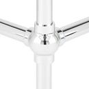 24 x 19 in. Console Bathroom Sink with Brass Stand in Chrome 