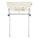 24 x 19 in. Console Bathroom Sink with Brass Stand in Chrome 