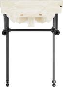 24 x 19 in. Console Bathroom Sink with Brass Stand in Polished Nickel 