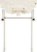 24 x 19 in. Console Bathroom Sink with Brass Stand in Polished Nickel 