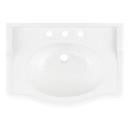 24 x 19 in. Console Bathroom Sink with Brass Stand in Polished Nickel 