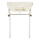 24 x 19 in. Console Bathroom Sink with Brass Stand in Polished Nickel 