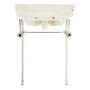 24 x 19 in. Console Bathroom Sink with Brass Stand in Polished Nickel 