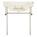 30 x 22 in. Console Bathroom Sink with Brass Stand in Brushed Nickel 