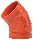 8 in. Grooved Orange Enamel Ductile Iron 45 Degree Elbow