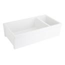 36 REVERSIBLE 80/20 DOUBLE-BOWL FIRECLAY FARMHOUSE SINK - WHITE 