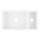 36 in. Farmhouse Fireclay Double Bowl Kitchen Sink in White 