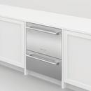 STAINLESS STEEL DOUBLE DISHDRAWER FULL SIZE STAINLESS INTERIOR PROFESSIONAL HANDLE 