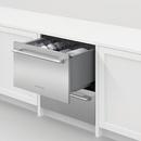 STAINLESS STEEL DOUBLE DISHDRAWER FULL SIZE STAINLESS INTERIOR PROFESSIONAL HANDLE 