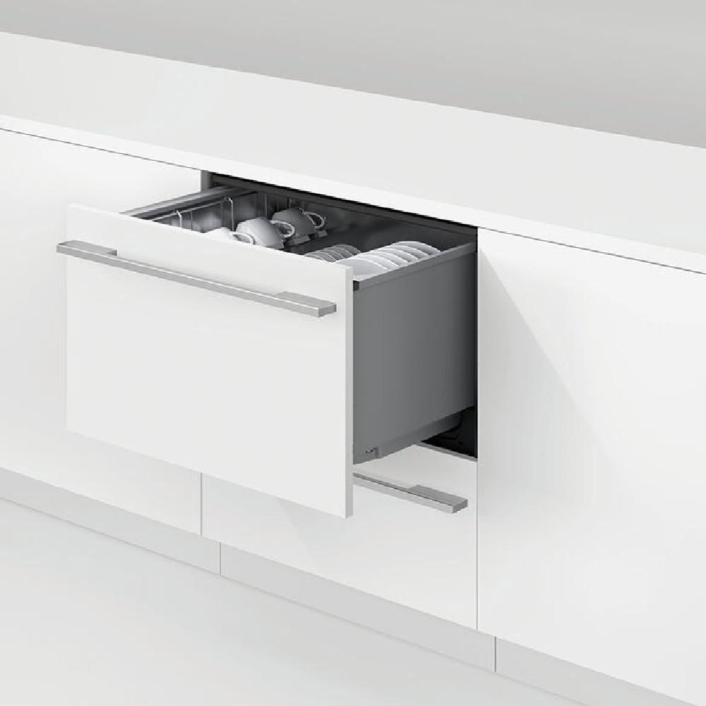INTEGRATED DOUBLE DISHDRAWER FULL SIZE STAINELSS INTERIOR PANEL READY 