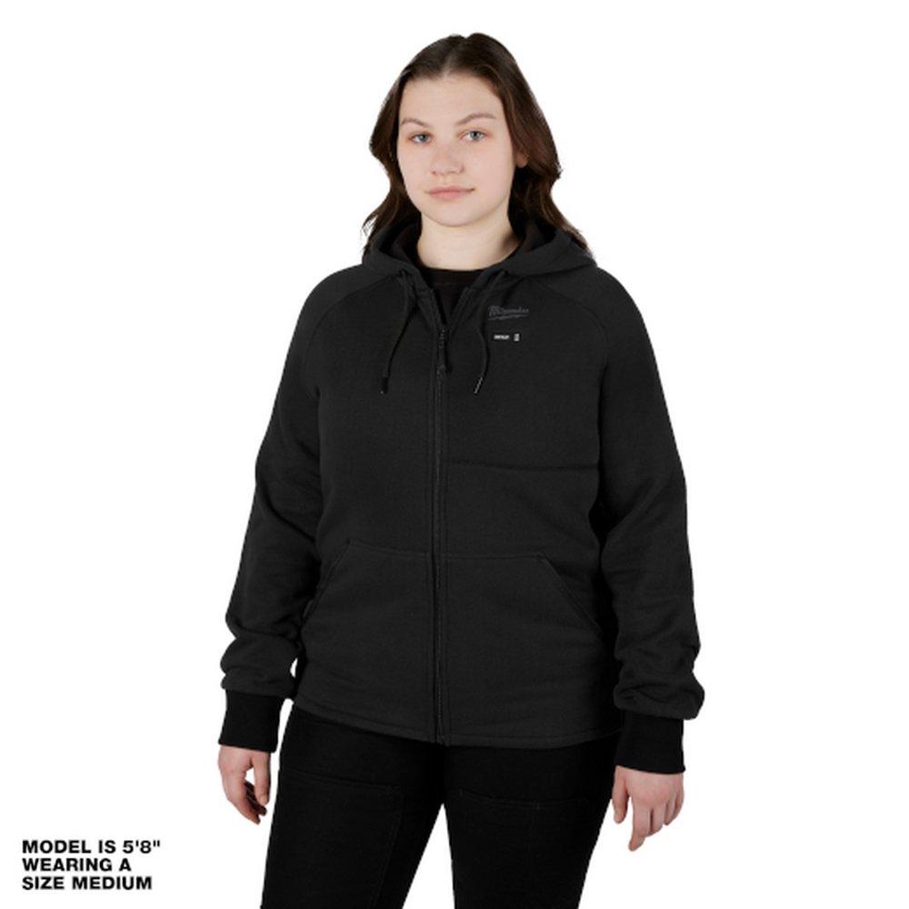 Milwaukee&reg; Black 12V 4 Piece Lithium-ion Polyester Heated Hoodie in Black 