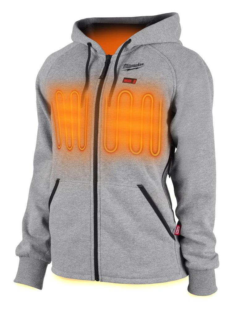 Milwaukee&reg; Grey 12V Lithium-ion Polyester Heated Hoodie in Grey 