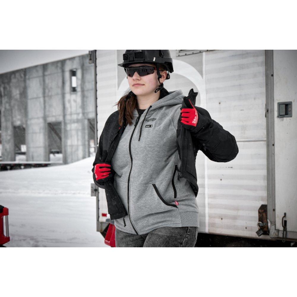 Milwaukee&reg; Grey 12V 4 Piece Lithium-ion Polyester Heated Hoodie in Grey 