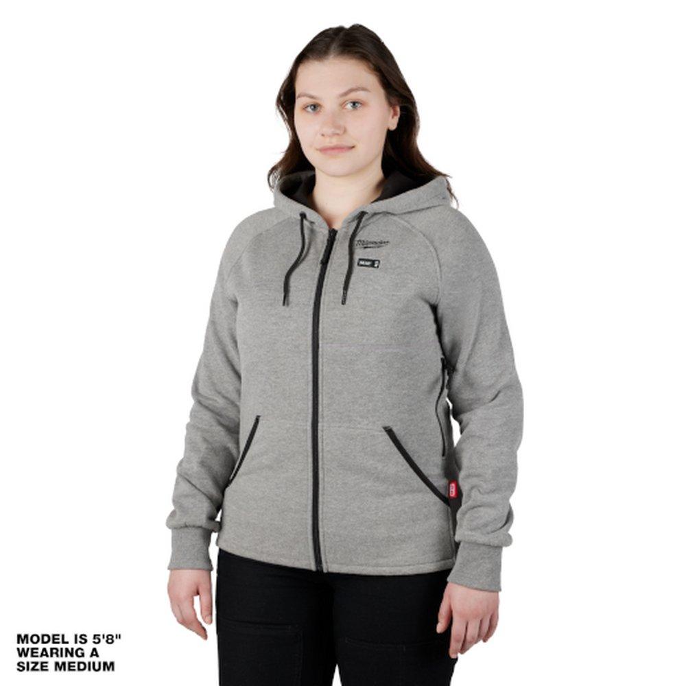 Milwaukee&reg; Grey 12V 4 Piece Lithium-ion Polyester Heated Hoodie in Grey 