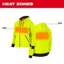 Milwaukee&reg; High Visibility Yellow Redlithium&trade; Polyester Heated Hoodie in High Visibility Yellow 