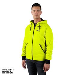Size L Redlithium&trade; Polyester Heated Hoodie in High Visibility Yellow