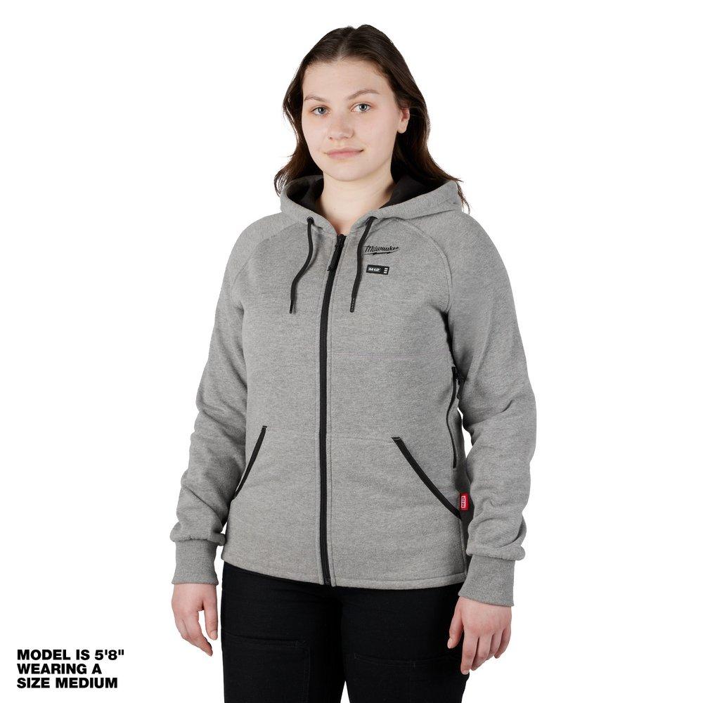 Milwaukee&reg; Grey 12V Lithium-ion Polyester Heated Hoodie in Grey 