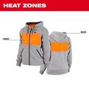 Milwaukee&reg; Grey 12V Lithium-ion Polyester Heated Hoodie in Grey 