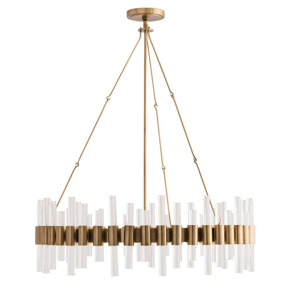 Arteriors Home Antique Brass 41-1/2 x 34 in. 40W 1-Tier 8-Light Contemporary and Modern Chandelier 