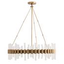 34 x 71-1/2 in. 40W 8-Light 1-Tier Chandelier in Antique Brass