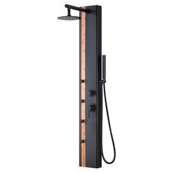 Two Handle Single Function Shower System in Matte Black