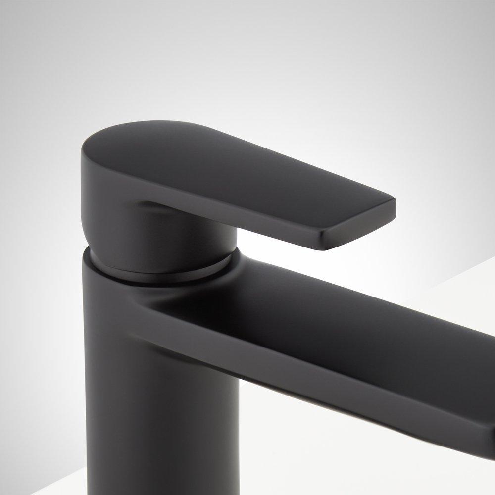 Signature Hardware Matte Black Single Handle Bathroom Sink Faucet 