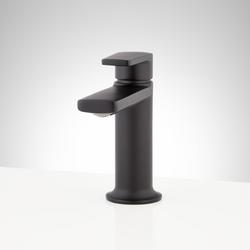 Single Handle Monoblock Bathroom Sink Faucet in Matte Black