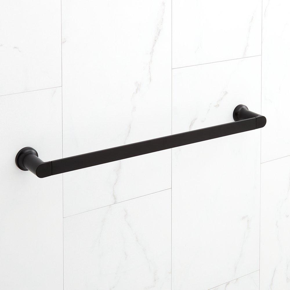 Signature Hardware Matte Black 24 in. Towel Bar 