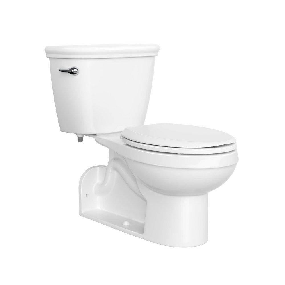PROFLO&reg; White Floor Mount Two Piece Toilet in White 