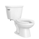 PROFLO&reg; White Elongated Floor Mount Two Piece Toilet in White 