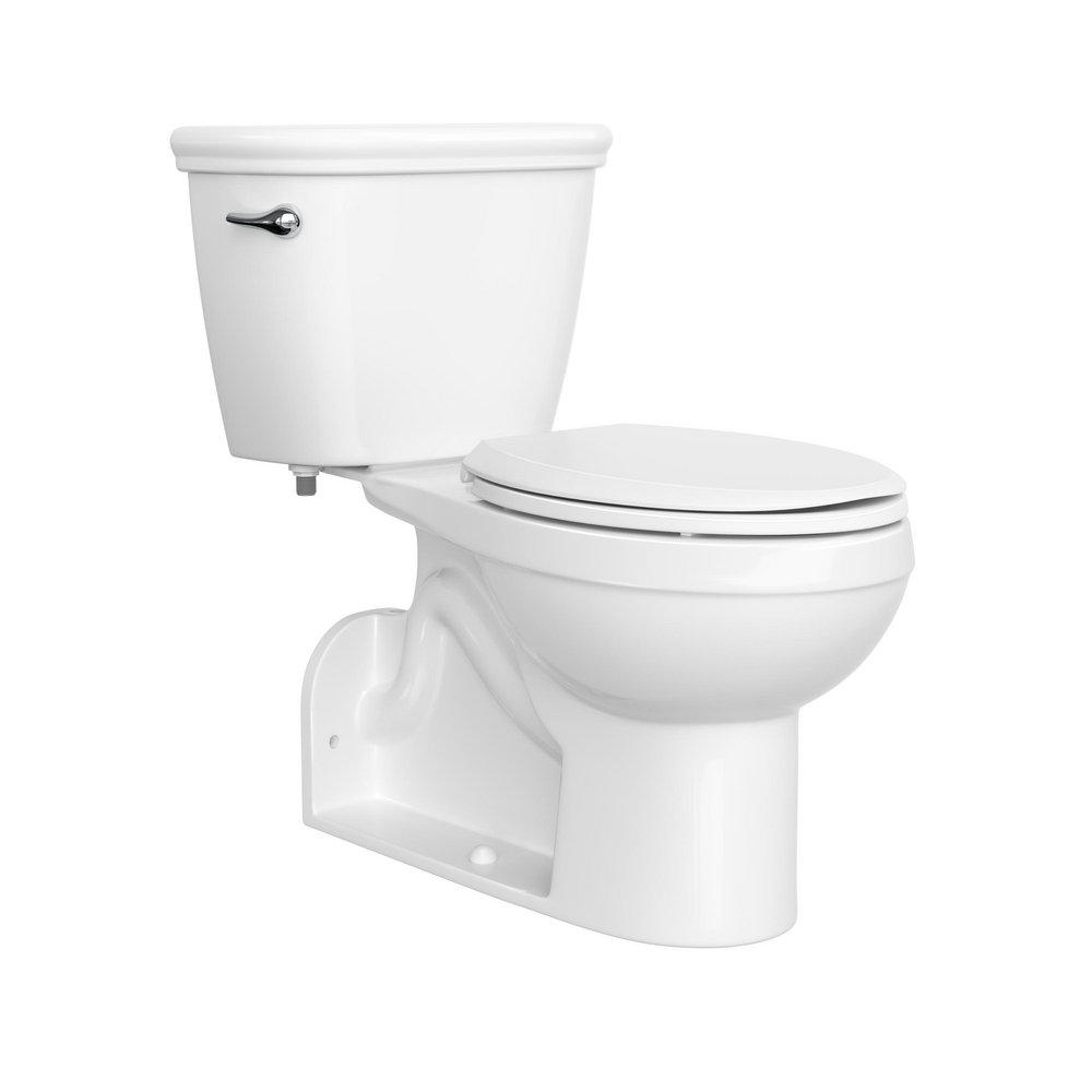 PROFLO&reg; White Elongated Floor Mount Two Piece Toilet in White 