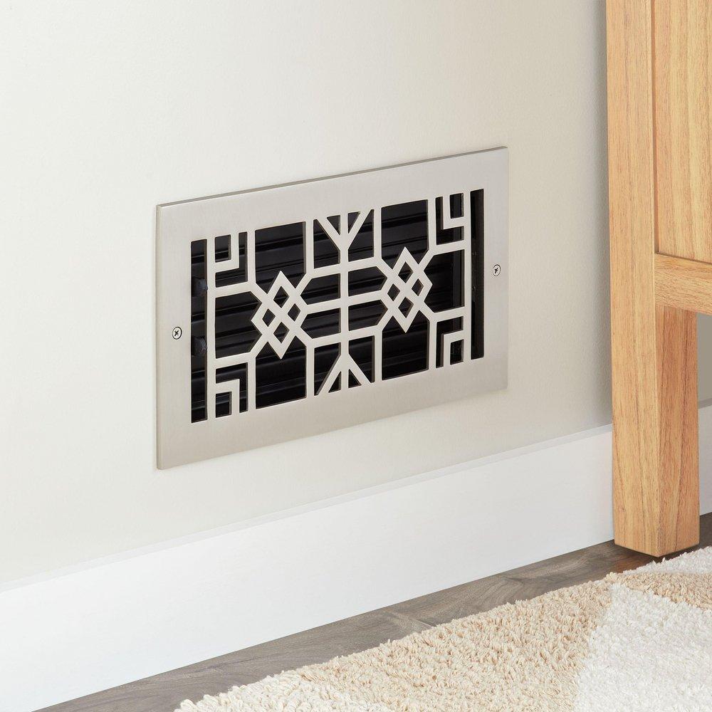 SOLID BRASS WALL REGISTER OIL RUBBED BRONZE 6X12 