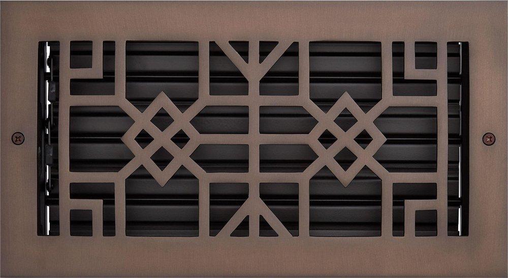 SOLID BRASS WALL REGISTER OIL RUBBED BRONZE 6X12 