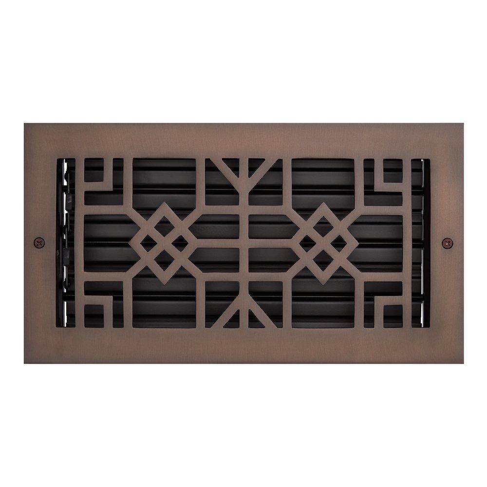 SOLID BRASS WALL REGISTER OIL RUBBED BRONZE 6X12 