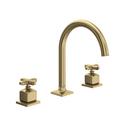 Two Handle Widespread Bathroom Sink Faucet in Antique Gold