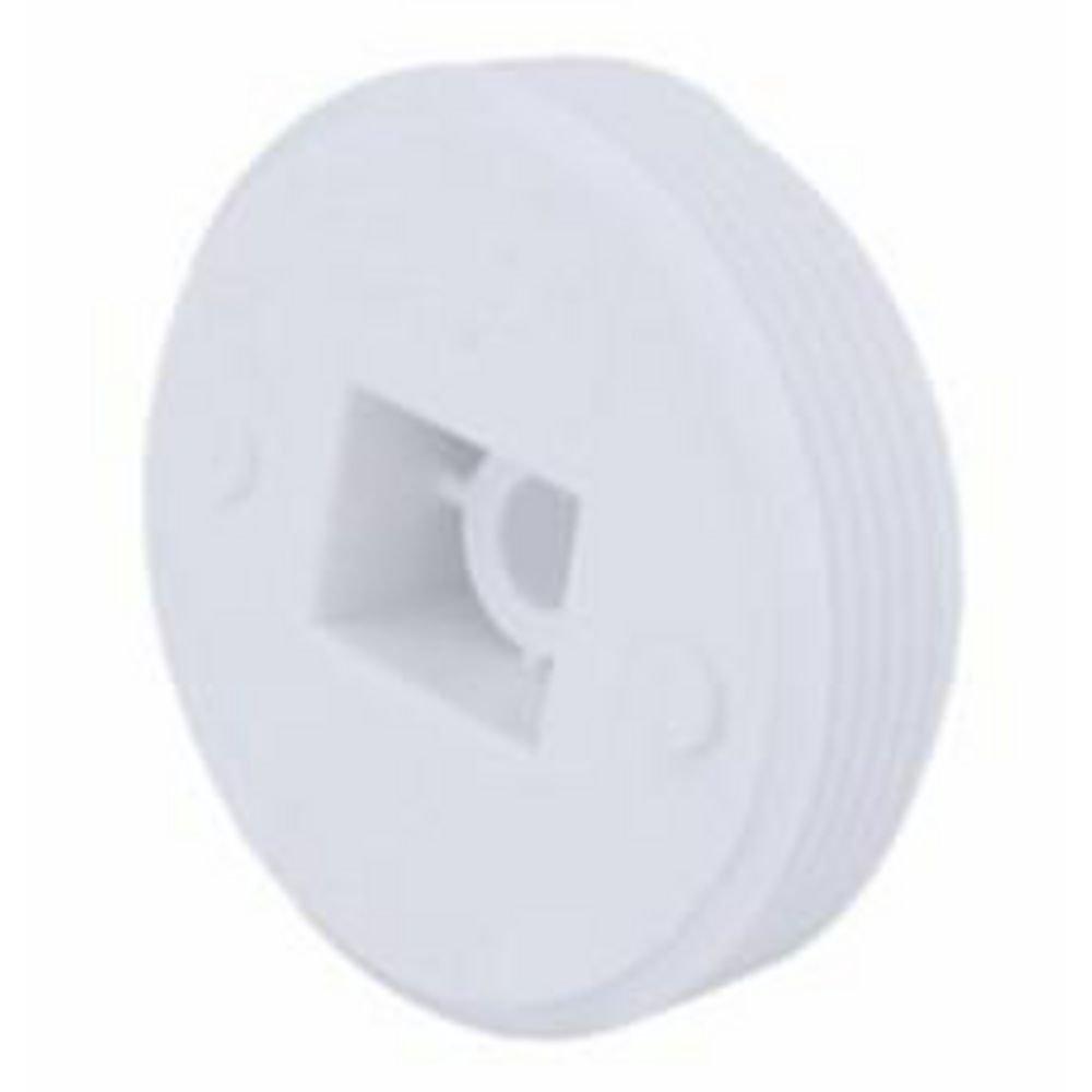 2 in. PVC DWV FLUSH CO PLG BI W/ O-RING 