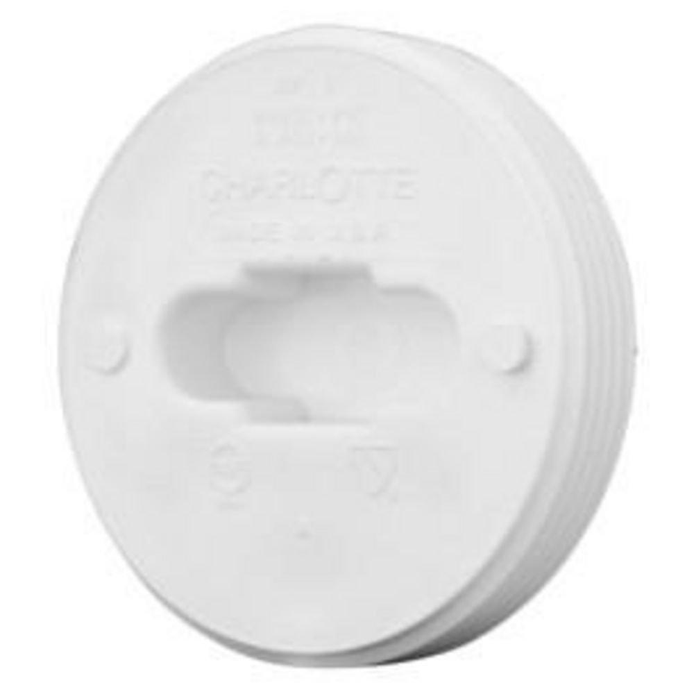3 in. PVC DWV FLUSH CO PLG BI W/ O-RING 