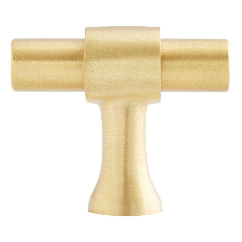 Signature Hardware Satin Brass 1-3/4 in. Cabinet T-Knob 