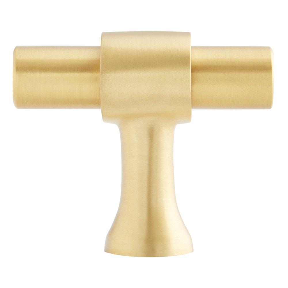 Signature Hardware Satin Brass 1-3/4 in. Cabinet T-Knob 