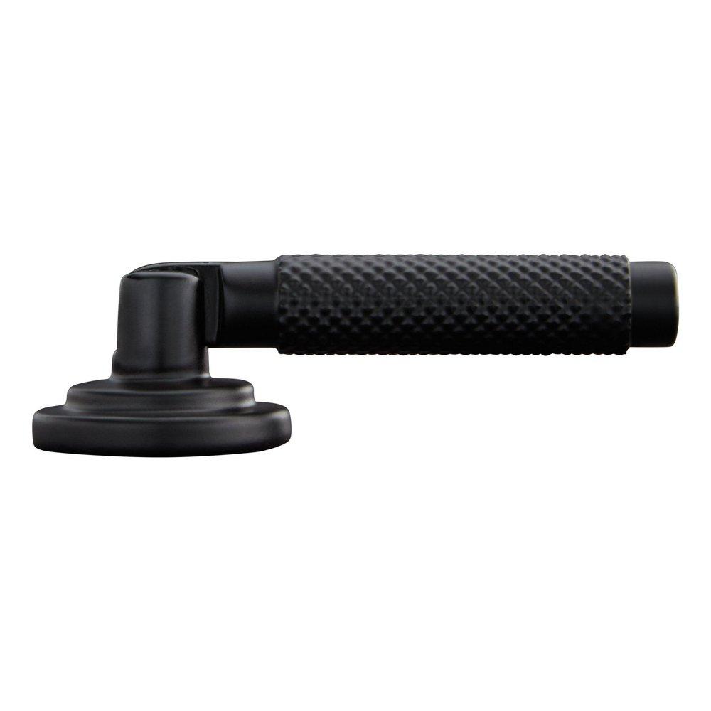 BRASS KNURLED DROP PULL BLACK 