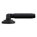 BRASS KNURLED DROP PULL BLACK 
