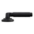 BRASS KNURLED DROP PULL BLACK 