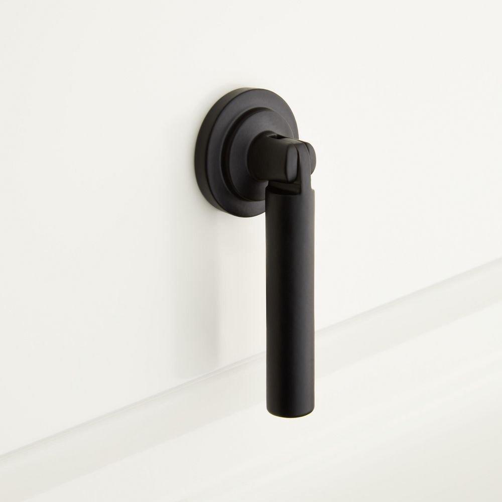 Signature Hardware Black 1-5/8 in. Brass Round Cabinet Knob 