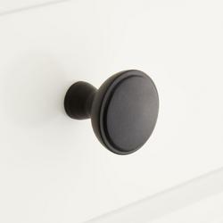 1-1/4 in. Cabinet Knob in Black