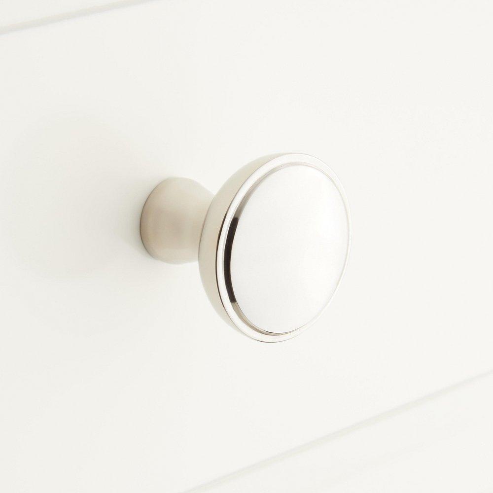 11/4 BRASS CABINET KNOB POLISHED NICKEL 