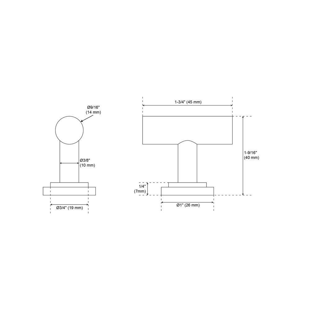 Signature Hardware Polished Nickel 7 in. Solid Bronze Cabinet Pull 