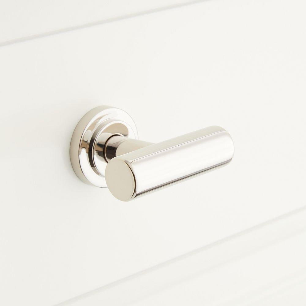 Signature Hardware Polished Nickel 7 in. Solid Bronze Cabinet Pull 