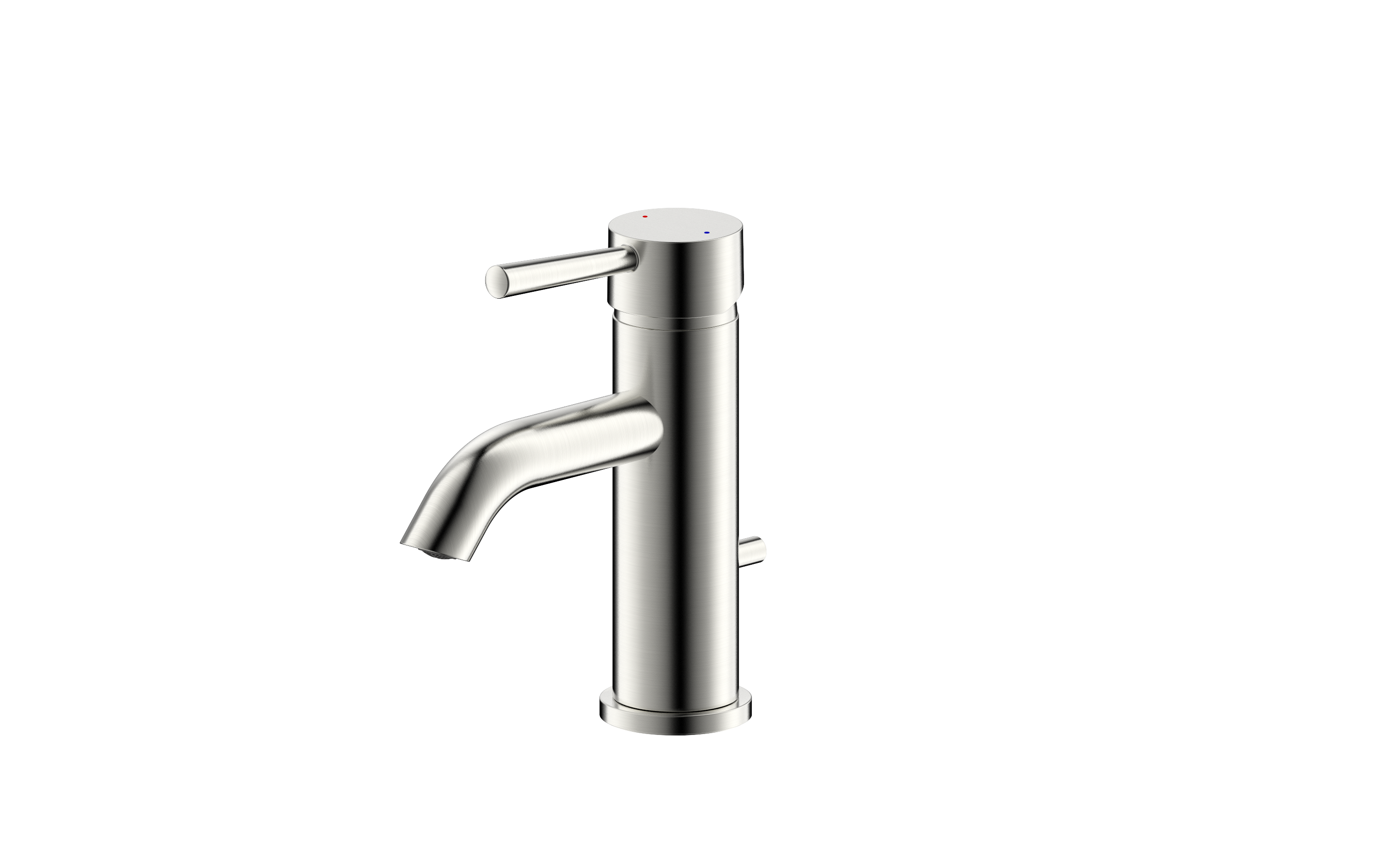 PROFLO&reg; Brushed Nickel Single Handle Monoblock Bathroom Sink Faucet 