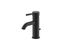 Single Handle Monoblock Bathroom Sink Faucet with Drain Assembly in Matte Black