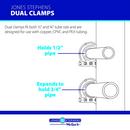 1/2 in. - 3/4 in. Polypropylene Dual Clamp 